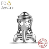 Rocket Bead 925 Sterling Silver Bracelet Charm for Women