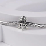 Rocket Bead 925 Sterling Silver Bracelet Charm for Women