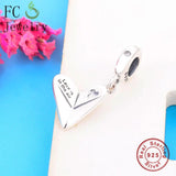 925 Sterling Silver Love Air Paper Plane Charm Bracelet