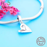 925 Sterling Silver Love Air Paper Plane Charm Bracelet