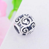 925 Silver Micky Shape Plant Charm Bracelet Pendant Making Berloque