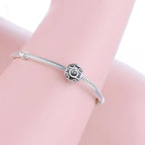 925 Silver Micky Shape Plant Charm Bracelet Pendant Making Berloque