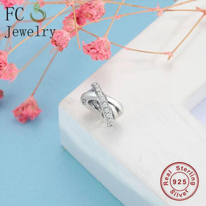 925 Silver Rings Spacer Zircon Bead for Bracelet Making