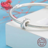 925 Silver Rings Spacer Zircon Bead for Bracelet Making