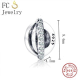 925 Silver Rings Spacer Zircon Bead for Bracelet Making