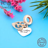 925 Silver Heart Soul Charm Bracelet for Women