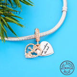 925 Silver Heart Soul Charm Bracelet for Women