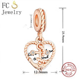 925 Silver Heart Soul Charm Bracelet for Women