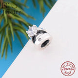 925 Silver Round Spacer Love Forever Bead Boy Girl Bracelet Charm
