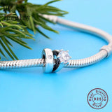 925 Silver Round Spacer Love Forever Bead Boy Girl Bracelet Charm
