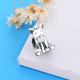 925 Silver Unicorn Charm Bracelet Bead for Women