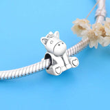 925 Silver Unicorn Charm Bracelet Bead for Women