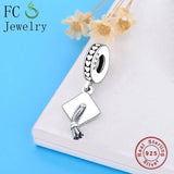 925 Sterling Silver Doctorial Hat Beads for Bracelet Making