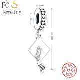 925 Sterling Silver Doctorial Hat Beads for Bracelet Making