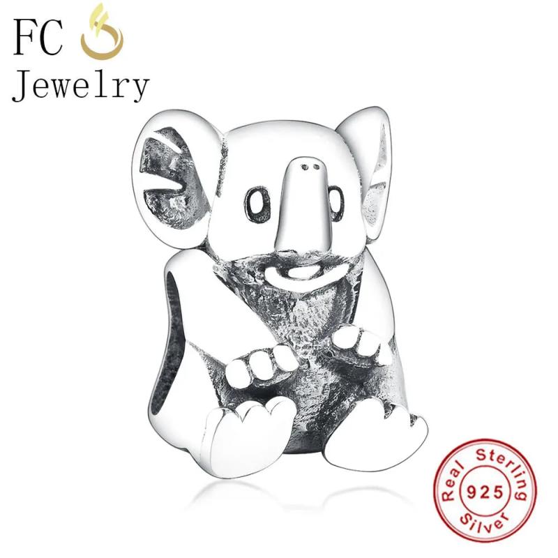 925 Sterling Silver Baby Elephant Beads For Christmas Berloque