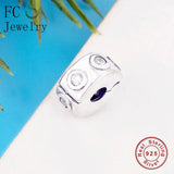 925 Silver Zircon Bead Clip for Charm Bracelet