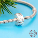 925 Silver Zircon Bead Clip for Charm Bracelet