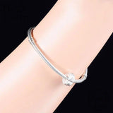 925 Silver Zircon Bead Clip for Charm Bracelet