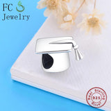 925 Sterling Silver Doctorial Hat Beads for Bracelet