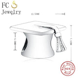 925 Sterling Silver Doctorial Hat Beads for Bracelet
