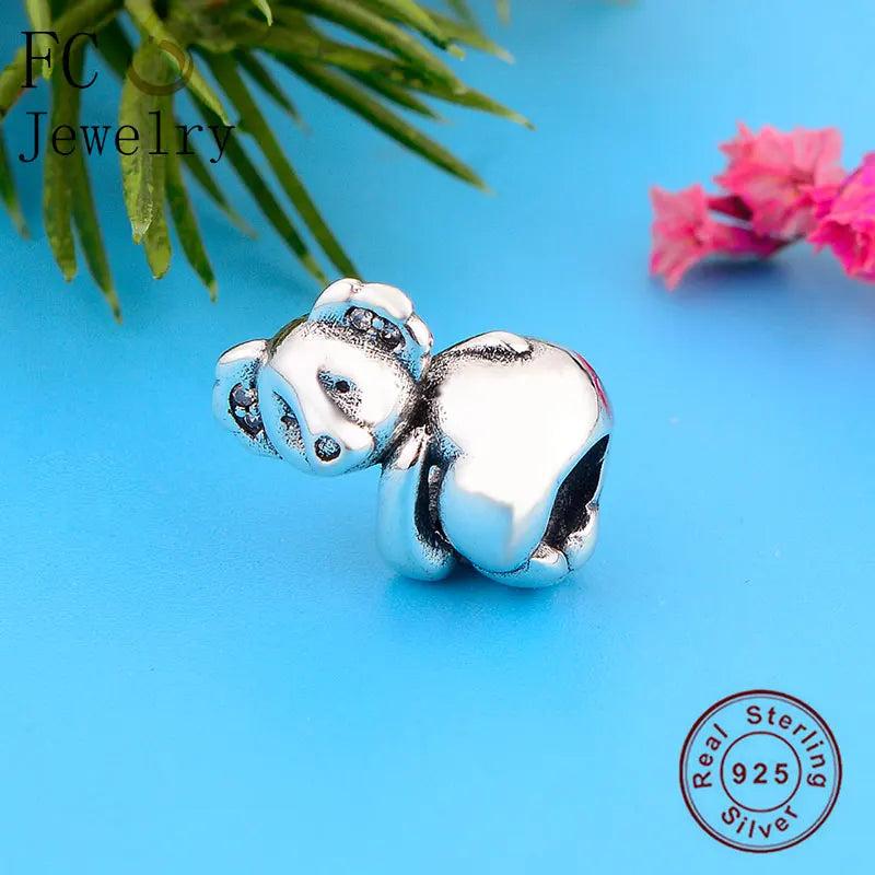 925 Silver Koala Charm Bracelet Winter Berloque