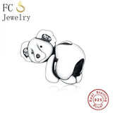 925 Silver Koala Charm Bracelet Winter Berloque