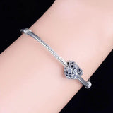 925 Silver Flower Heart Mummy Beads for Bracelet