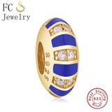 925 Silver CZ Spacer Bead for Bracelet Making