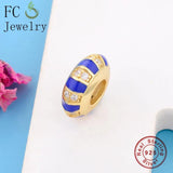 925 Silver CZ Spacer Bead for Bracelet Making