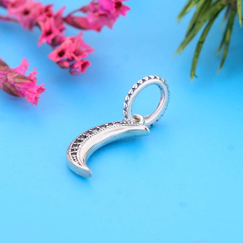 925 Silver Moon Zirconia Mix Bead Bracelet Charms
