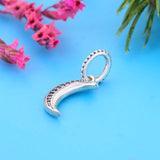 925 Silver Moon Zirconia Mix Bead Bracelet Charms