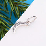 925 Silver Moon Zirconia Mix Bead Bracelet Charms