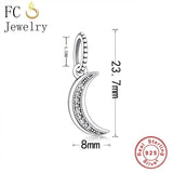 925 Silver Moon Zirconia Mix Bead Bracelet Charms