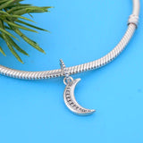925 Silver Moon Zirconia Mix Bead Bracelet Charms