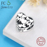925 Silver Mom Heart Bead for Bracelet Making
