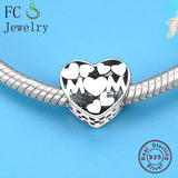 925 Silver Mom Heart Bead for Bracelet Making