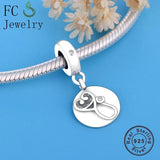 925 Sterling Silver Nurse Stethoscope Beads Pendant