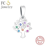 925 Silver Tree of Life Zircon Pendant Charms Bracelet Making