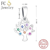 925 Silver Tree of Life Zircon Pendant Charms Bracelet Making