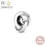 925 Silver Two Circle Interlinked Forever Beads Bracelet