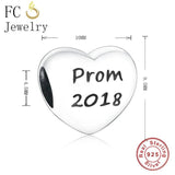 925 Sterling Silver Heart Beads for Women