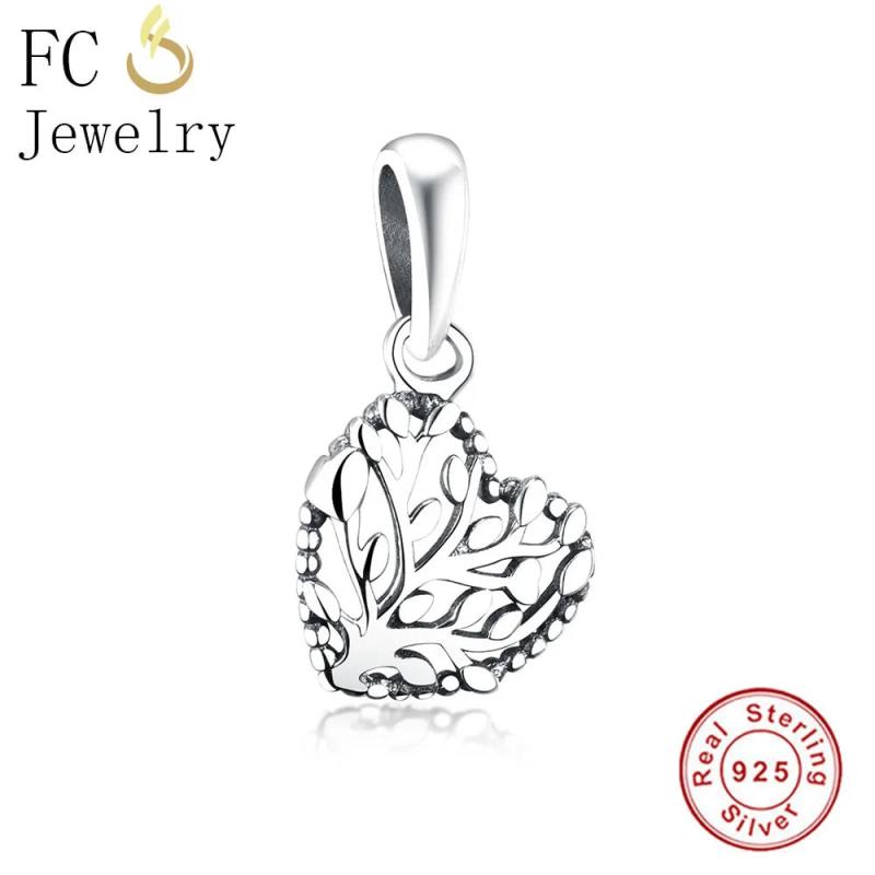 Sterling Silver Lucky Coral Tree of life Berloque Charm
