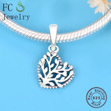 Sterling Silver Lucky Coral Tree of life Berloque Charm