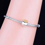 925 Sterling Silver Clover Clips Stopper Bead for Bracelet