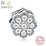 925 Sterling Silver Sunflower Charm Bracelet