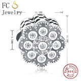 925 Sterling Silver Sunflower Charm Bracelet