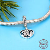 925 Silver Heart Charm for 30th Birthday Bracelet