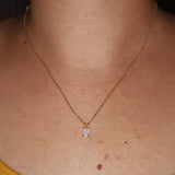 Square Zircon 925 Silver Pendant Necklace for Women