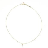 Square Zircon 925 Silver Pendant Necklace for Women