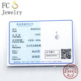 925 Sterling Silver Circle Zirconia Crystal Bead for Women